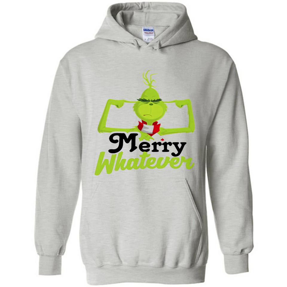 Grinch Merry Whatever Funny Christmas Sporty - Hoodie