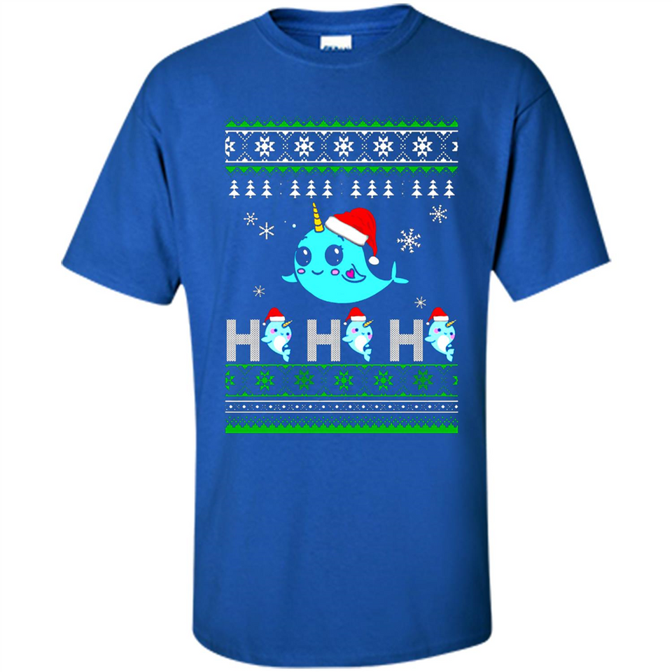 Narwhal christmas sweatshirt hoodie long PINGPONG - Shirt