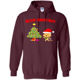 Meow merry christmas- cat and pine merry christmas - Hoodie
