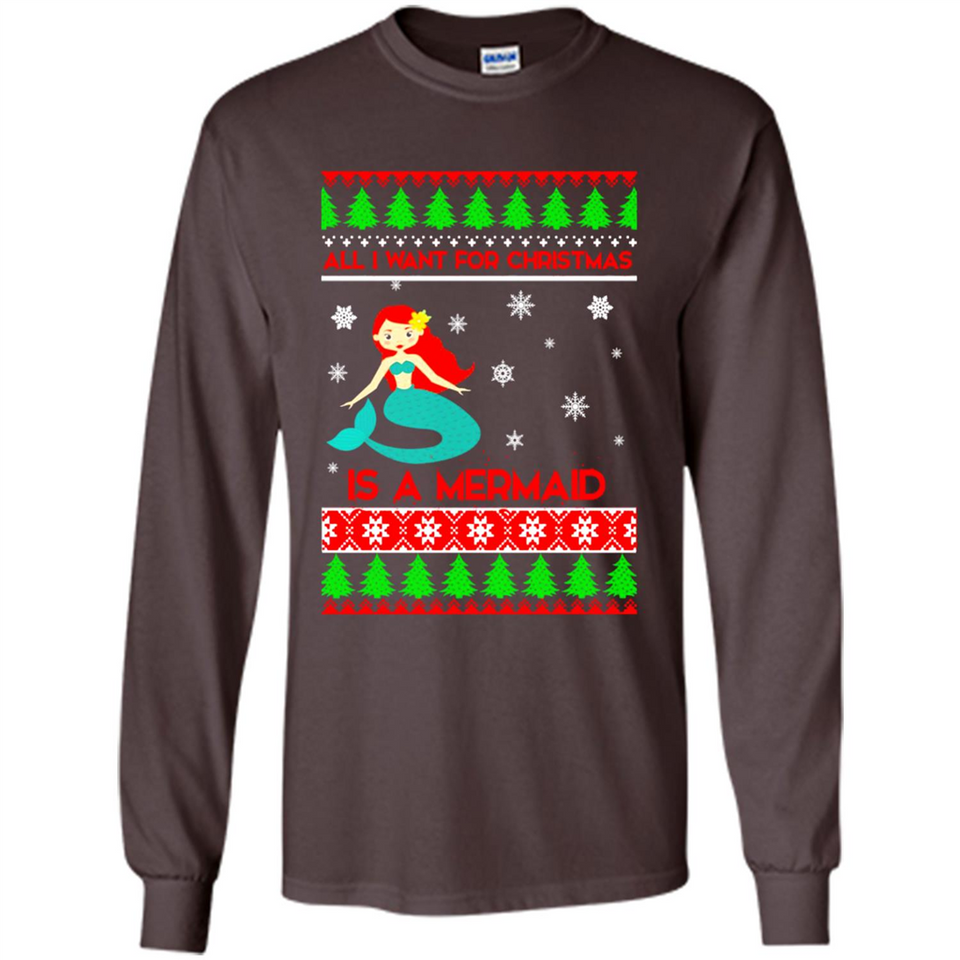 All I Want For Christmas Is A Mermaid ugly PINGPONG