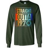 Retro Straight Outta 1970 48 Years Old - Long Sleeve T-Shirt
