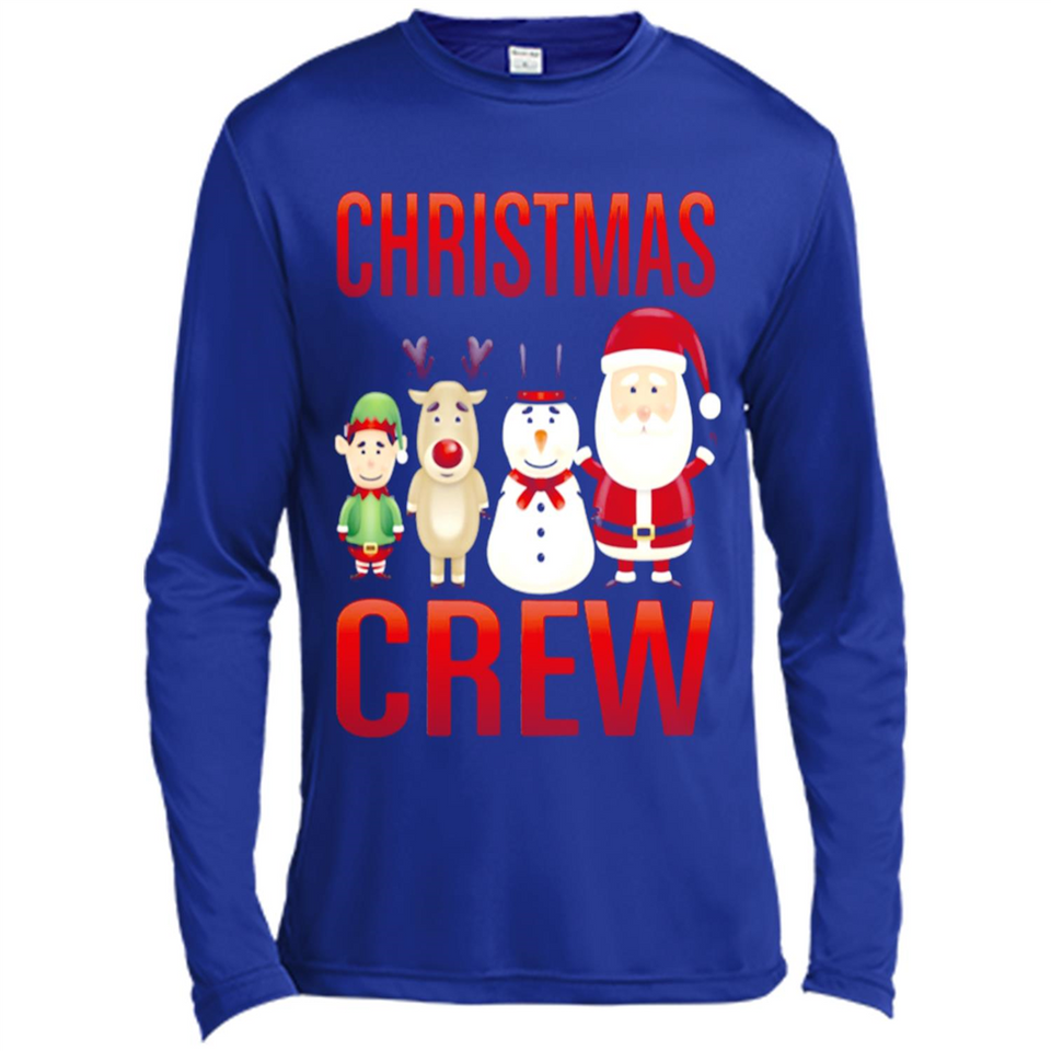 CHRISTMAS CREW Shirt X-mas Santa Snowman Reindeer Elf - Canvas Long Sleeve T-Shirt