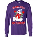 Snowman Wanna Kiss My Carrot Christmas - Long Sleeve T-Shirt
