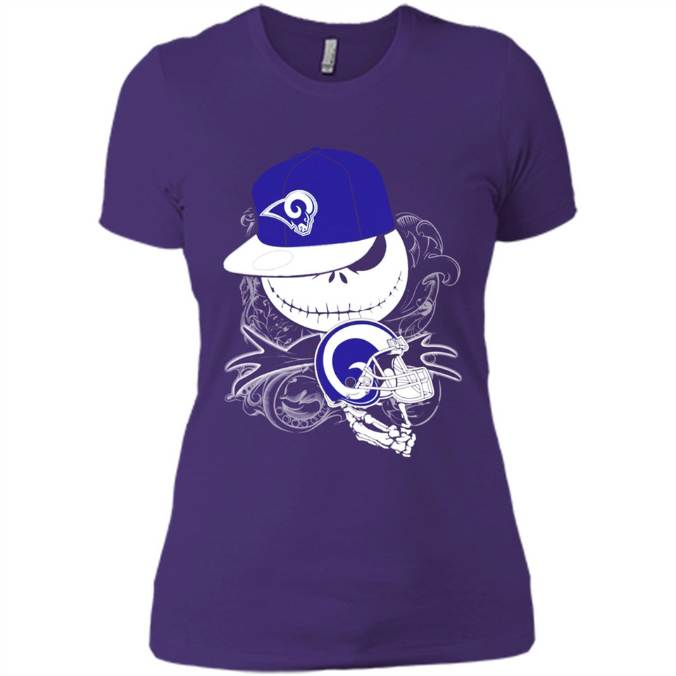 Jack Skellington The Nightmare Before Christmas-Rams Football - Ladies' Boyfriend T-Shirt