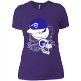 Jack Skellington The Nightmare Before Christmas-Rams Football - Ladies' Boyfriend T-Shirt