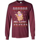 Mrs Slothy Christmas - Long Sleeve T-Shirt