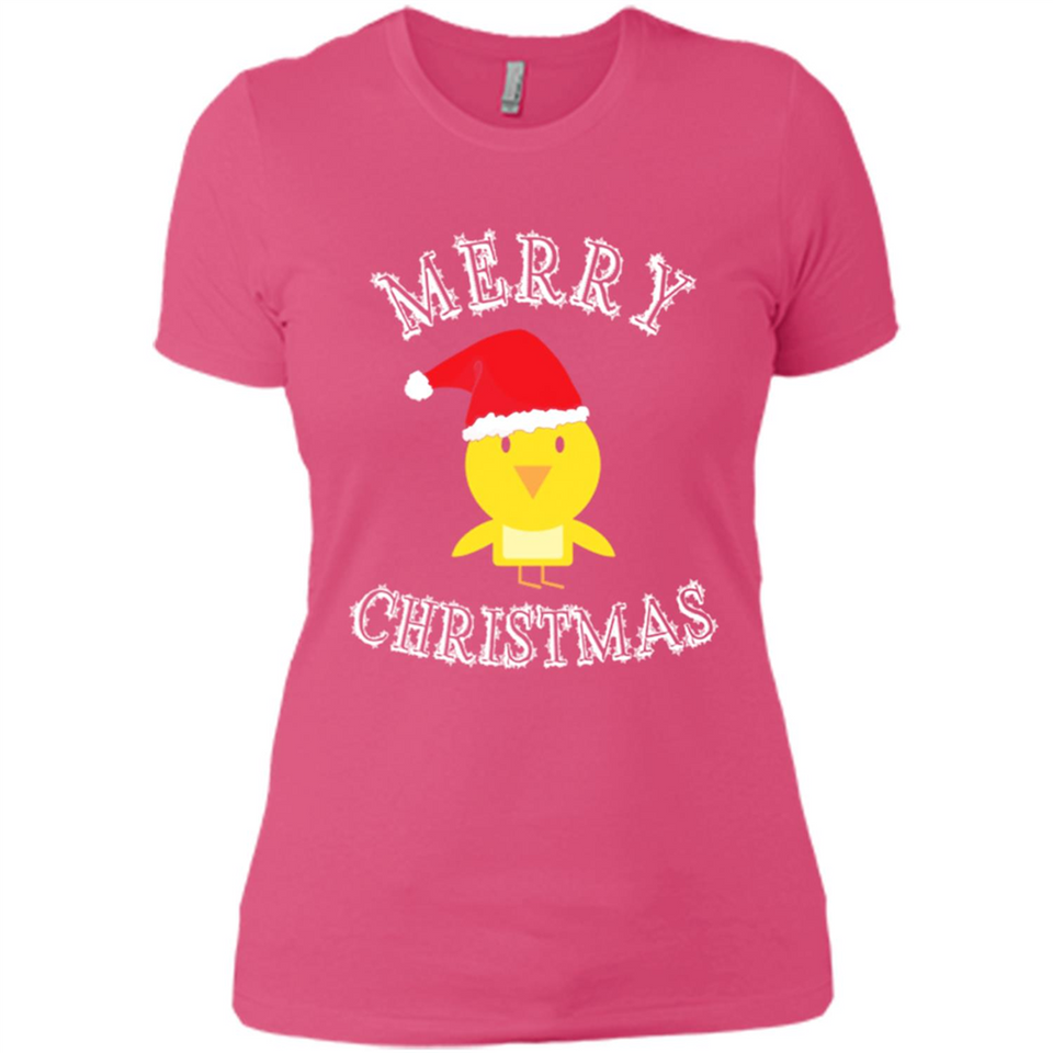 Bird Santa Merry Christmas T-Shirt - Birds Watchers Xmas - Ladies' Boyfriend T-Shirt