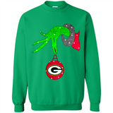 GRINCH HAND HOLDING GREEN BAY PACKERS GLITTER CHRISTMAS PINGPONG