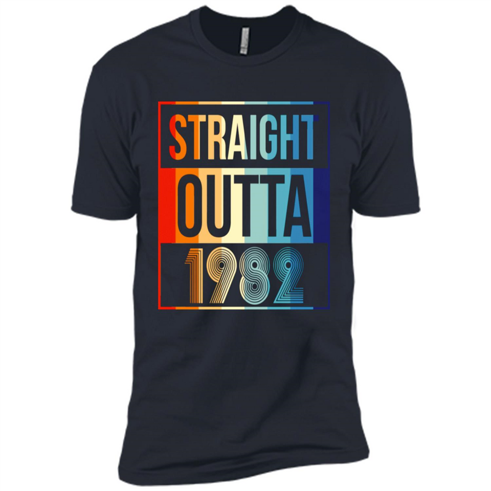 Retro Straight Outta 1982 36 Years Old - Premium Short Sleeve T-Shirt