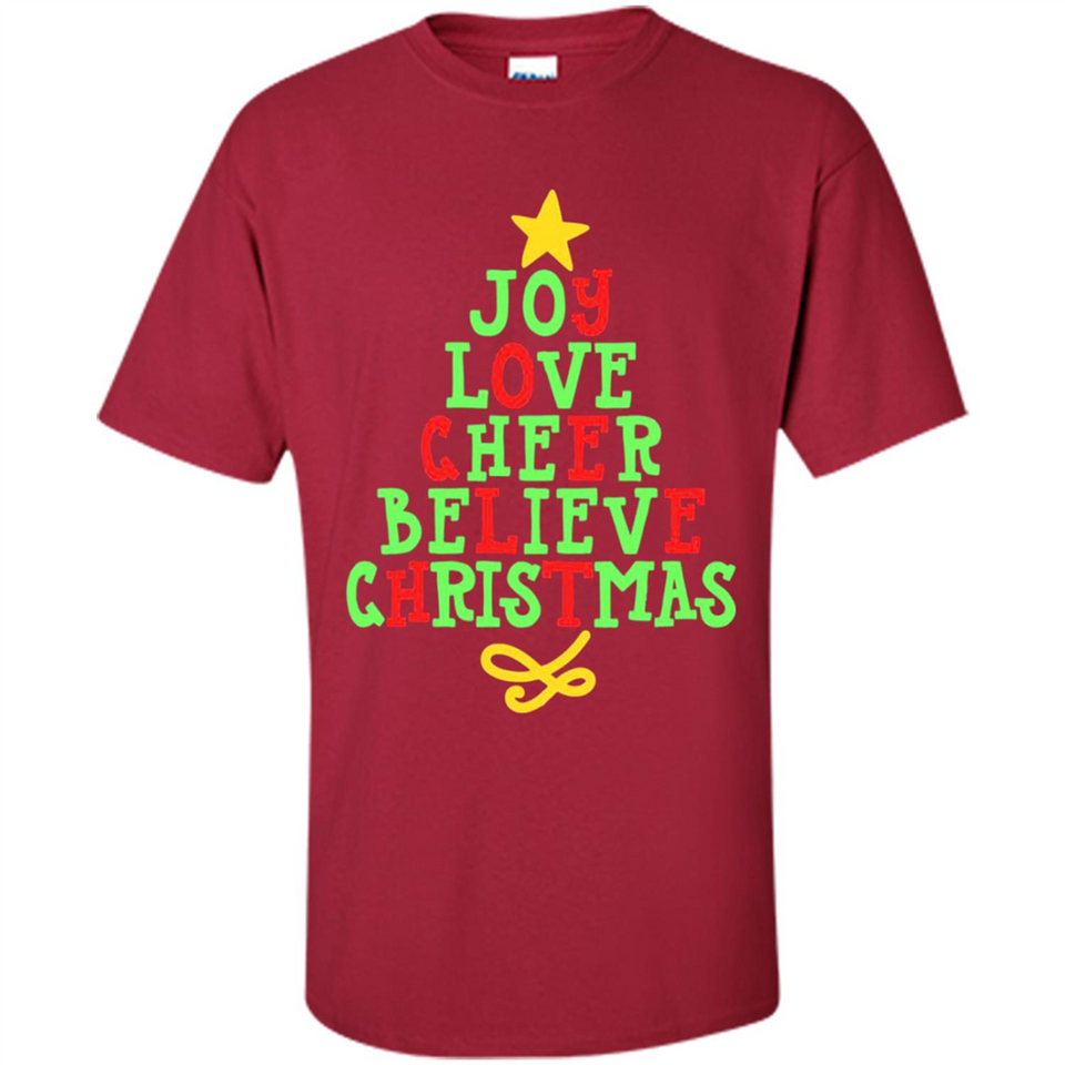 Joy Love Cheer Believe Christmas Tree