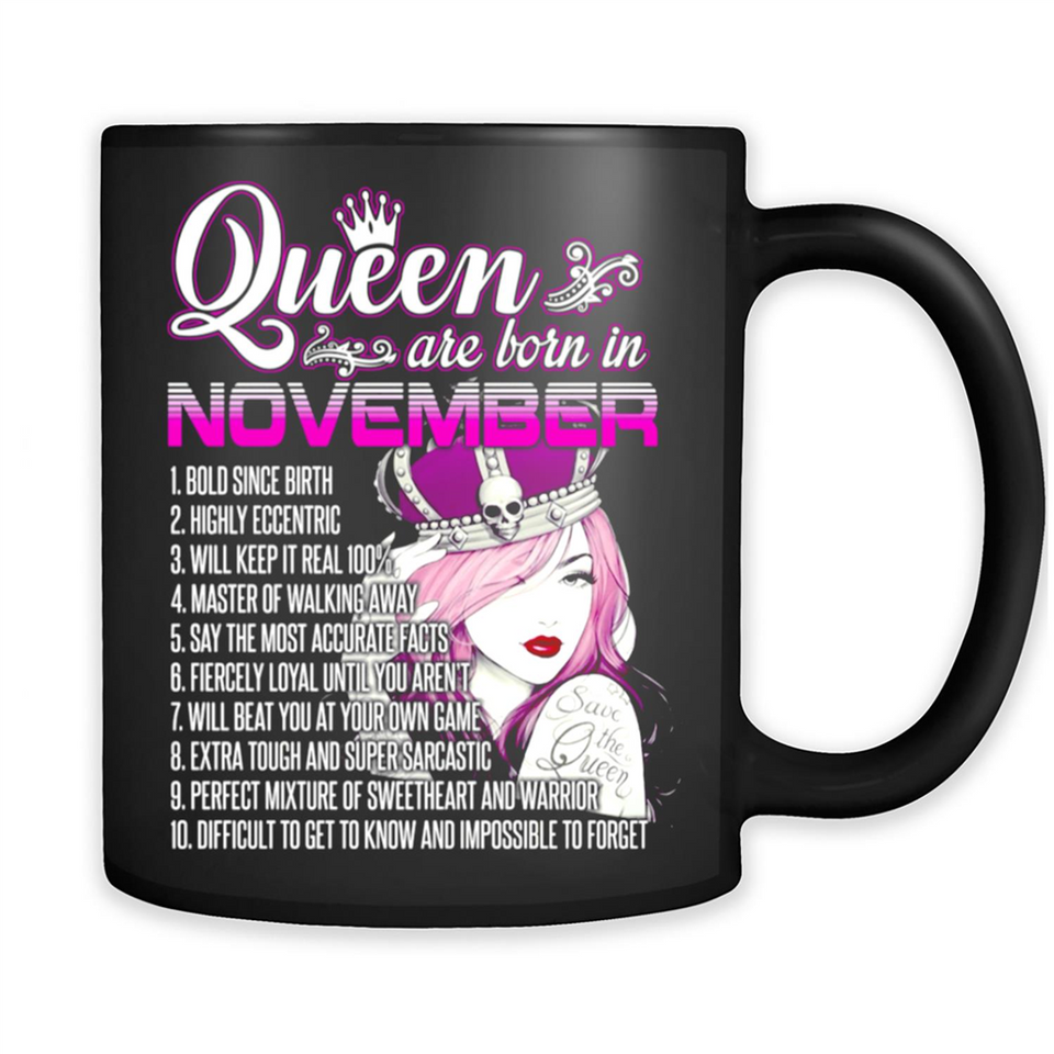 Queens Are Born In November Vintage Birthday