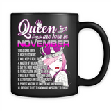Queens Are Born In November Vintage Birthday