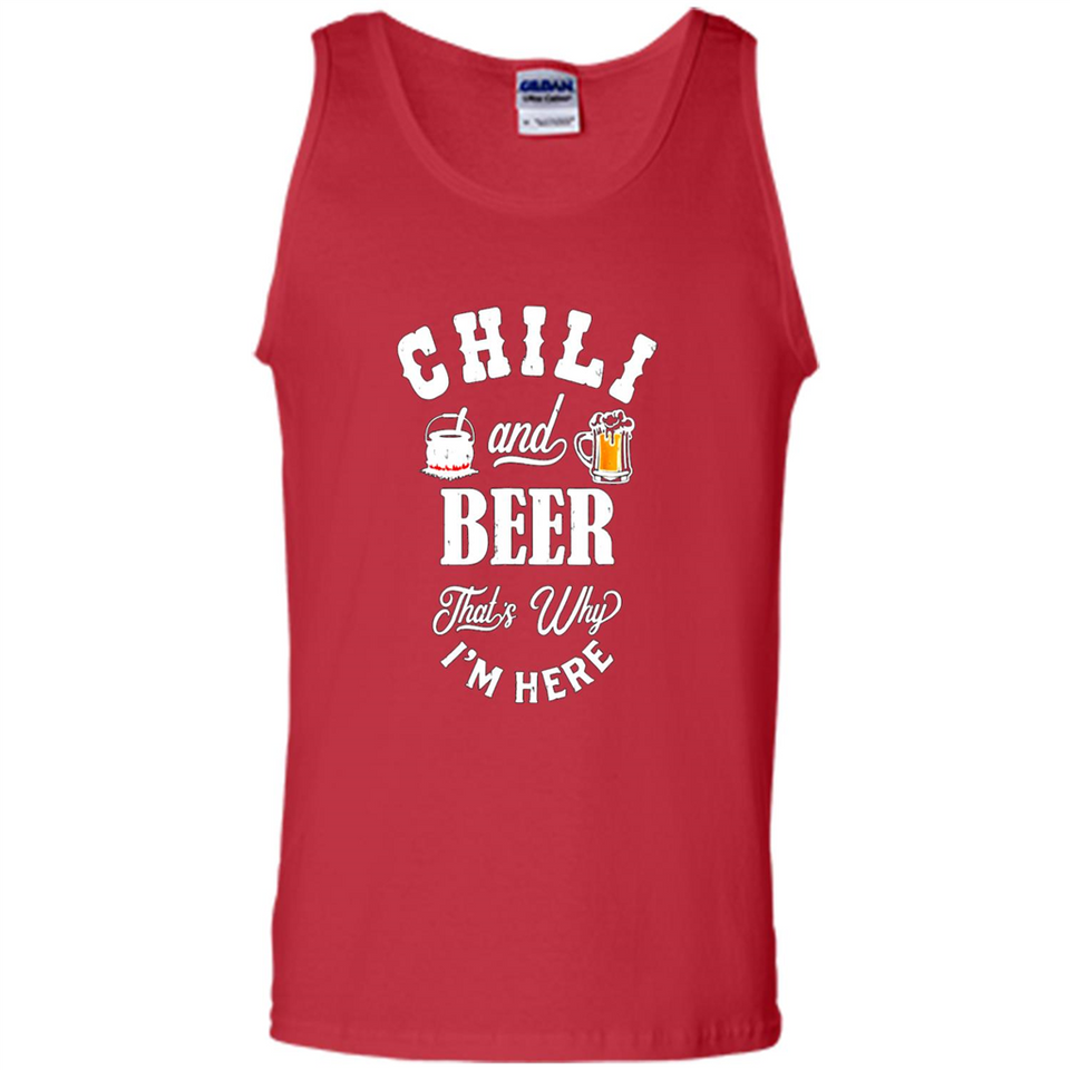 Chili Cookoff Funny T-shirt Chili And Beer - Tank Top