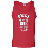 Chili Cookoff Funny T-shirt Chili And Beer - Tank Top