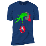GRINCH HAND HOLDING CHICAGO WHITE SOX GLITTER CHRISTMAS PINGPONG