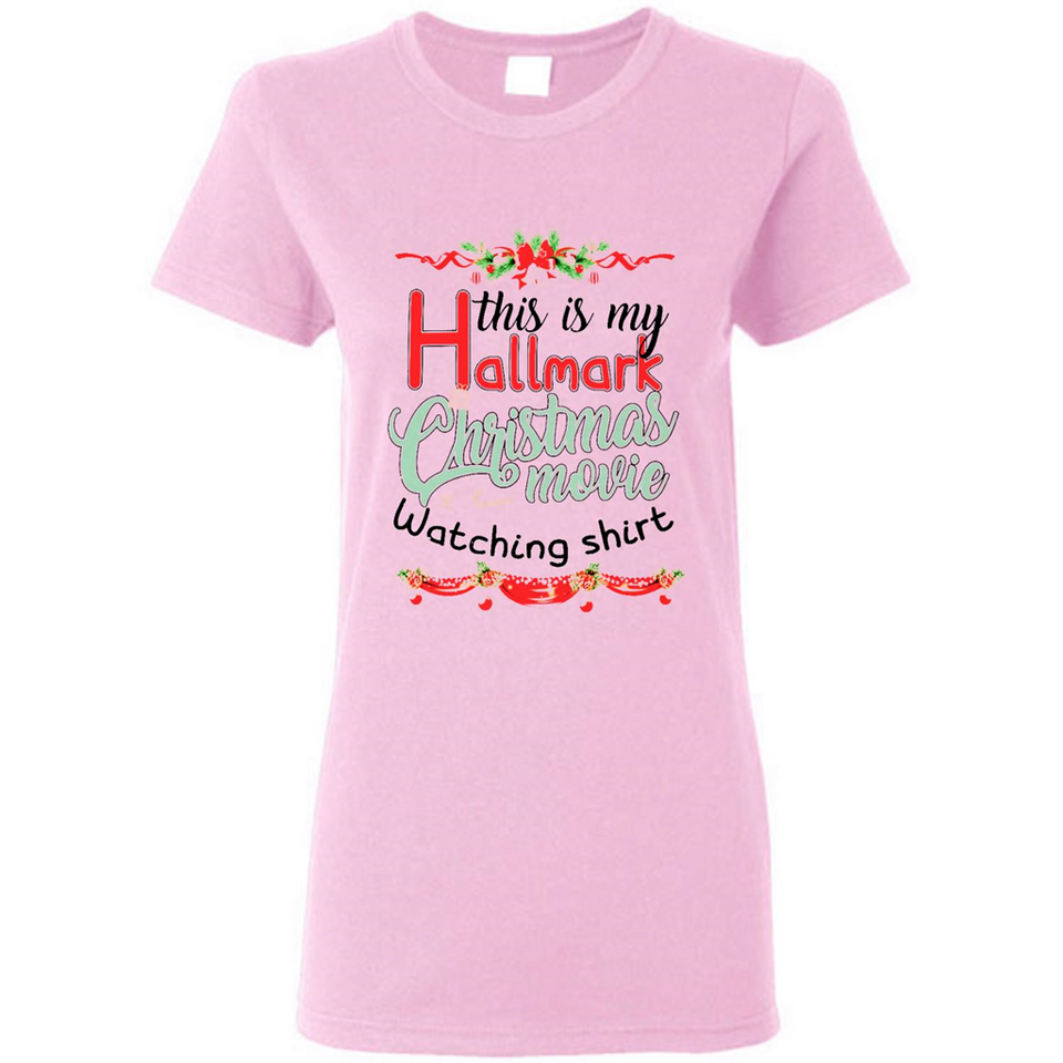 This My Movies Hallmark-Christmas Loves Is T-Shirt - Ladies Short-Sleeve
