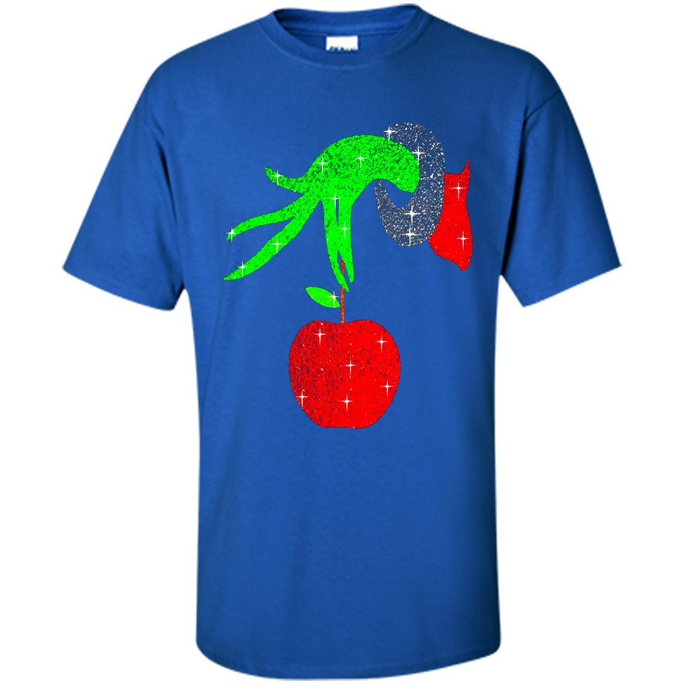 Christmas The Grinch Hand Holding Apple Ornament sweater - Shirt