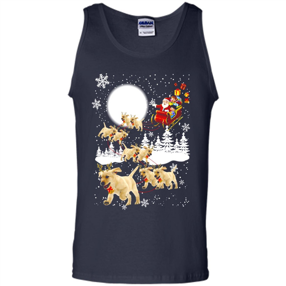 Christmas Santa Golden Retriever Sleigh For Labrador Retriever