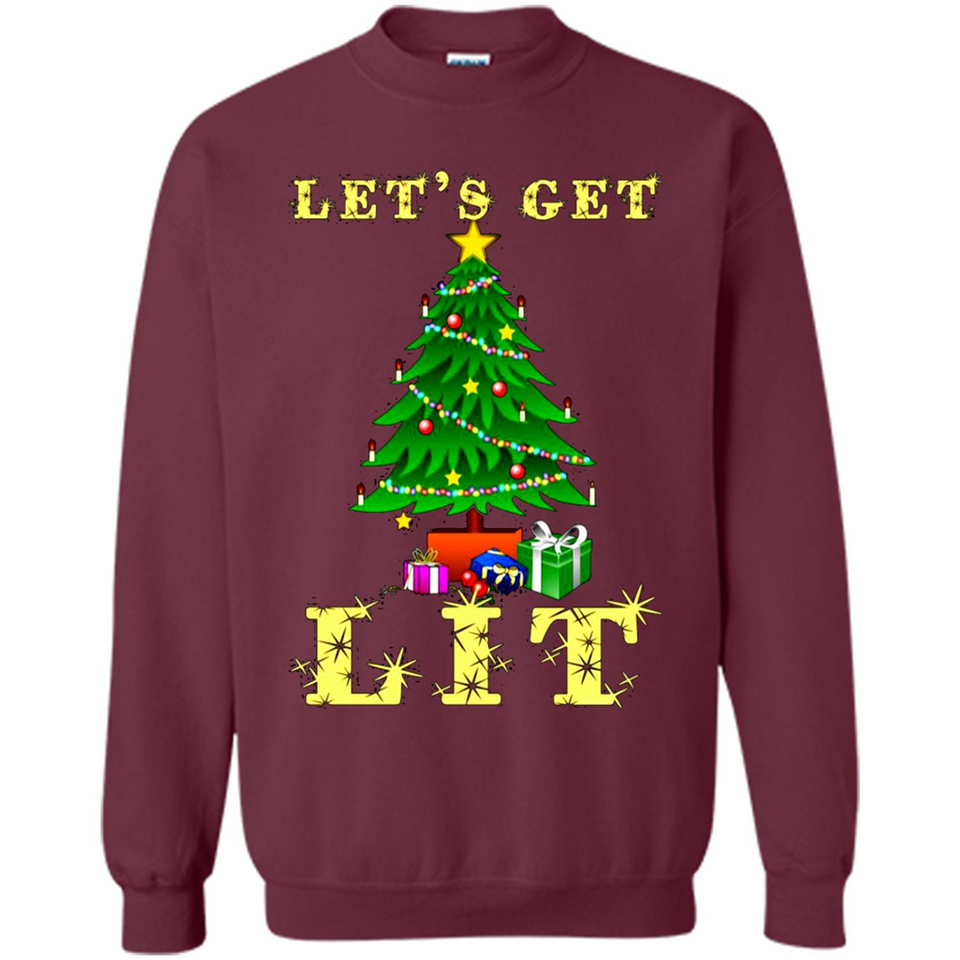 Let’s Get Lit Christmas Drinking sweater PINGPONG