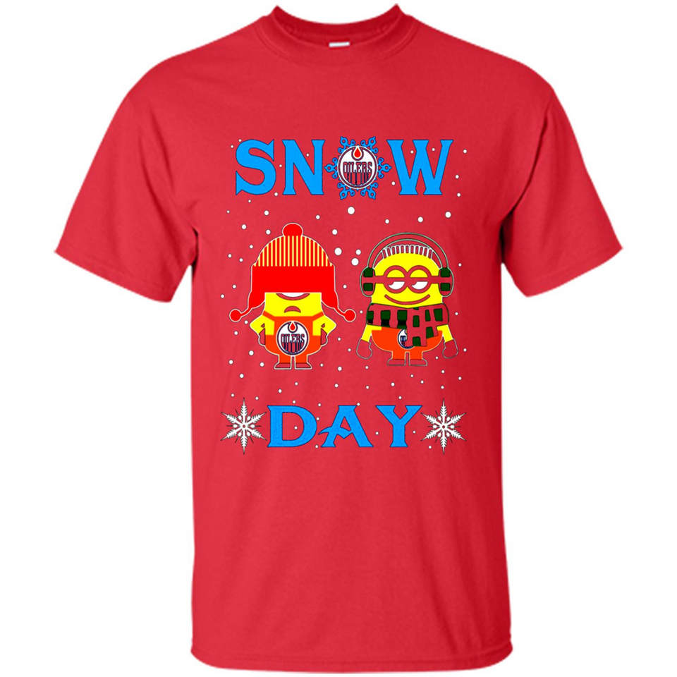 Snow Day Shirt For Edmonton Oilers Vs Minion Fans pingpong