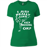 Kick Boxing Shirt Kick Boxer Boxing Workout - Ladies' Boyfriend T-Shirt
