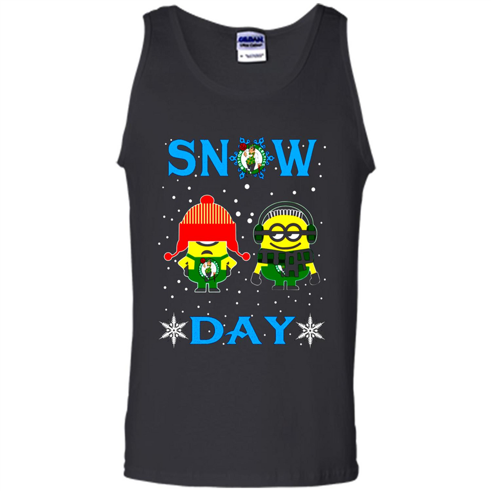 Snow Day Shirt For Boston Celtics Vs Minion Fans pingpong