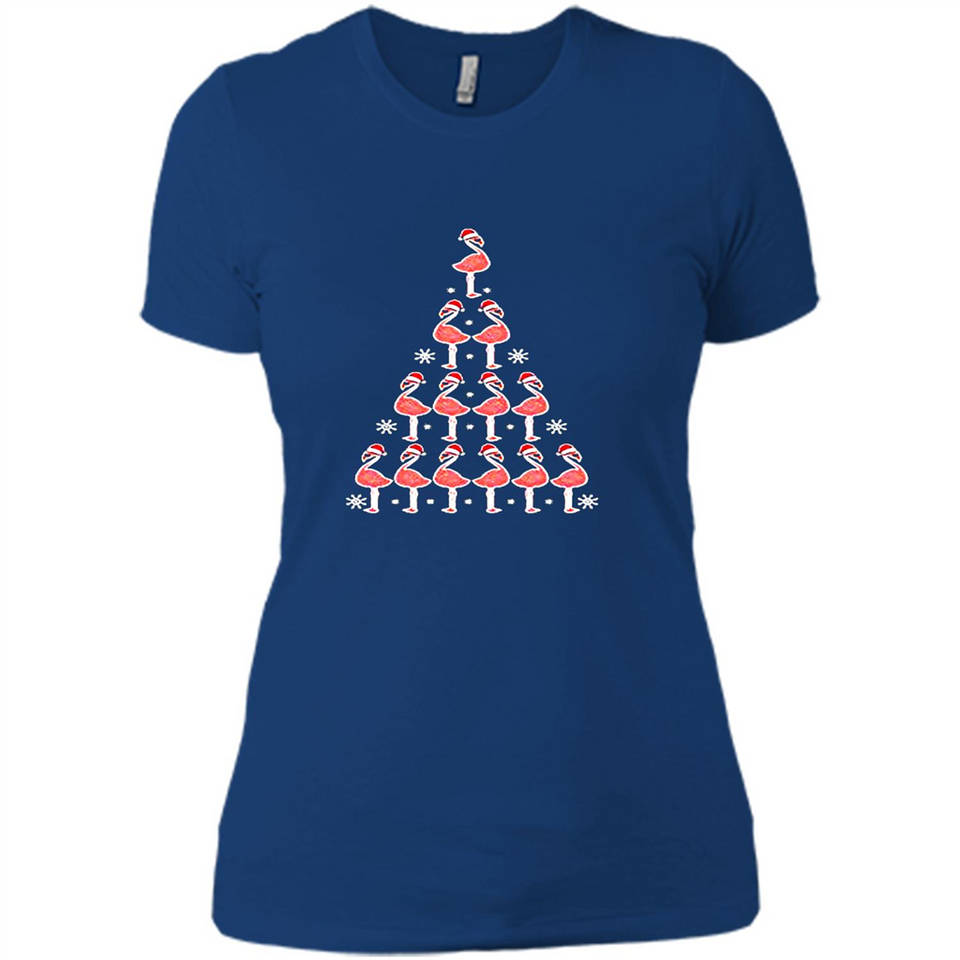 Flamingo Christmas Tree Flamingo - Ladies' Boyfriend T-Shirt