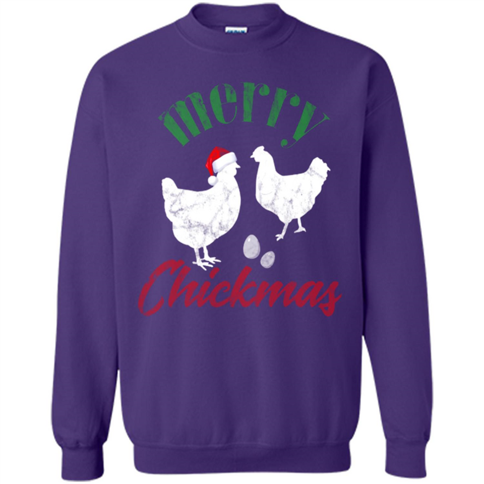 Christmas Chicken Shirt Santa Hens Lover Funny Farmer Gift - Sweatshirt