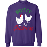 Christmas Chicken Shirt Santa Hens Lover Funny Farmer Gift - Sweatshirt