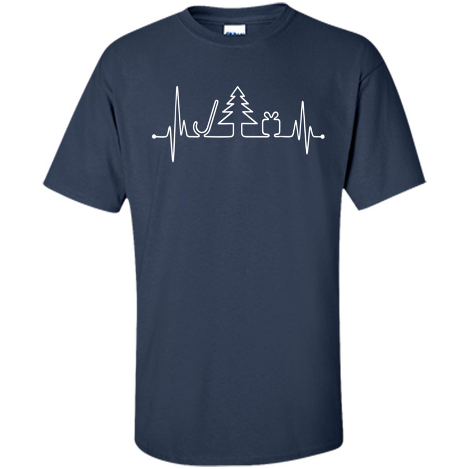 Heartbeat Christmas Tree T-shirt Funny Xmas Costume
