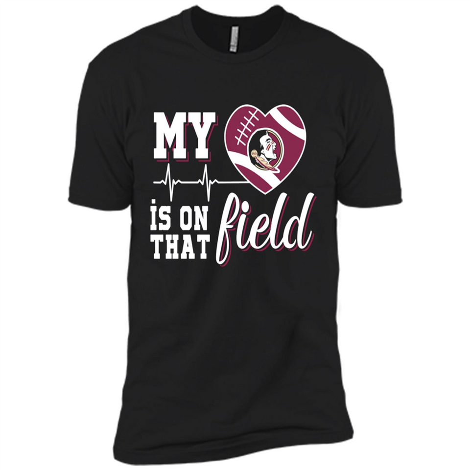 Florida State Seminoles Football My Heart is on that Field - Premium Short Sleeve T-Shirt