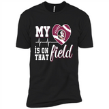 Florida State Seminoles Football My Heart is on that Field - Premium Short Sleeve T-Shirt
