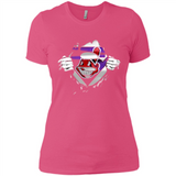 Cleveland Indians And Superman Fans - Ladies' Boyfriend T-Shirt