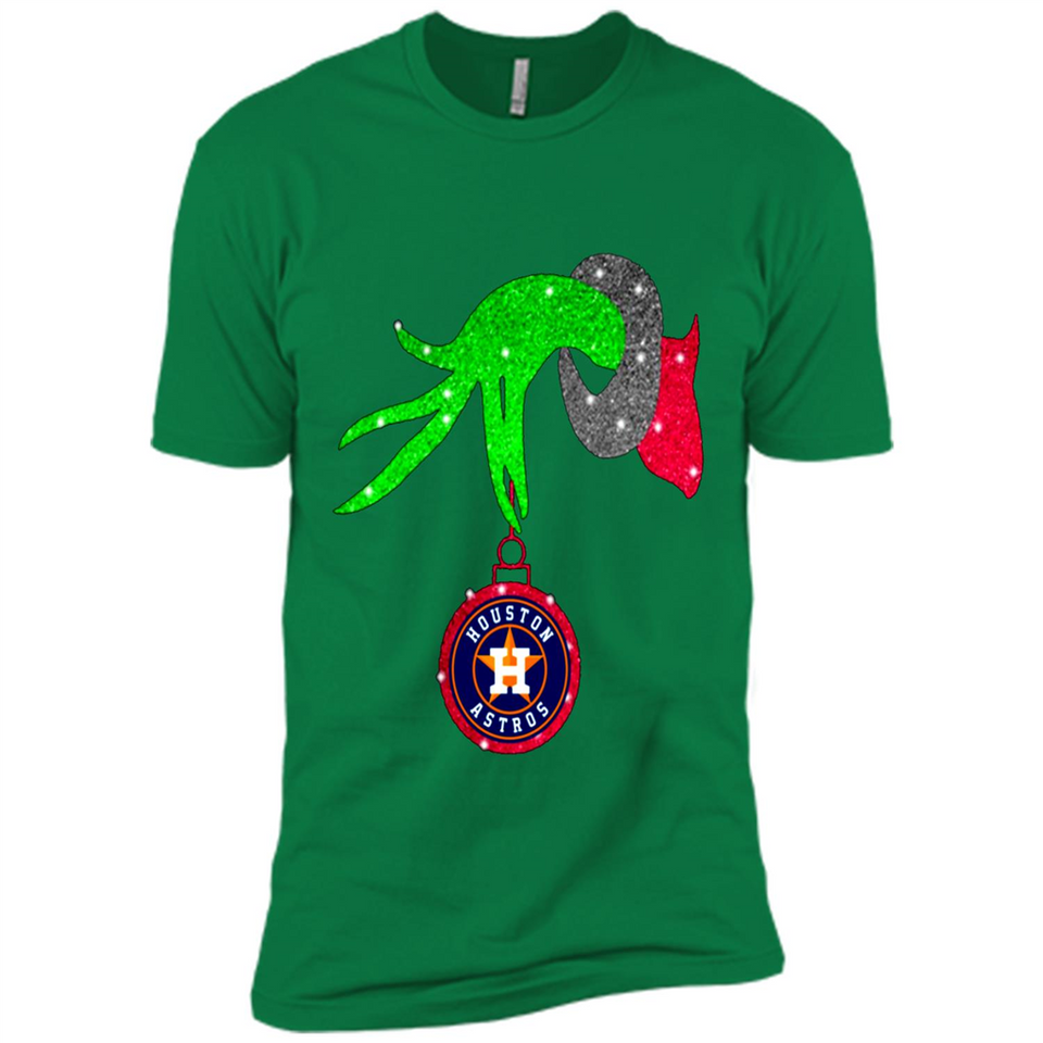 GRINCH HAND HOLDING HOUSTON ASTROS GLITTER CHRISTMAS PINGPONG
