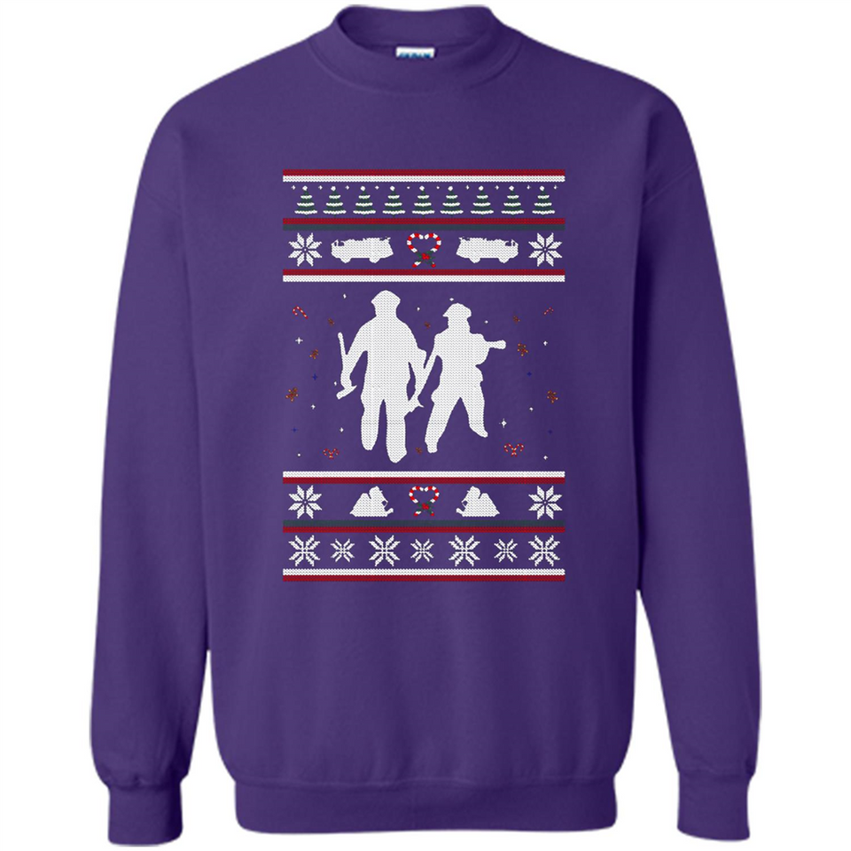 Christmas Ugly Sweater Firefighter Ugly Christmas Sweater - Sweatshirt