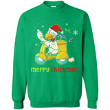 Funny Santa Christmas Chicken Shirt - Merry Chickmas - Sweatshirt