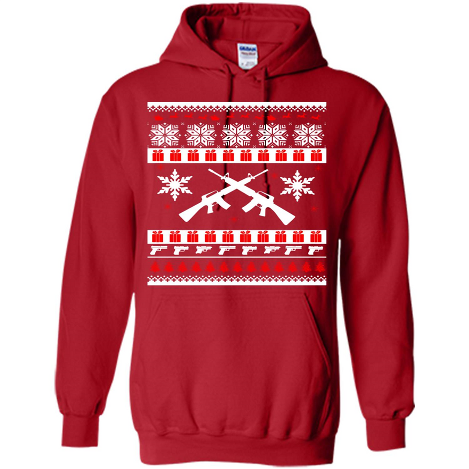Rifle I Want Rifle Guns For Christmas ugly - Hoodie
