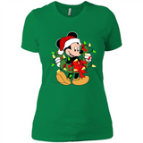 Disney Mickey Mouse Christmas Lights Sweatshirt - Ladies' Boyfriend T-Shirt