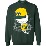 Jack Skellington The Nightmare Before Christmas-Packers Football - Sweatshirt