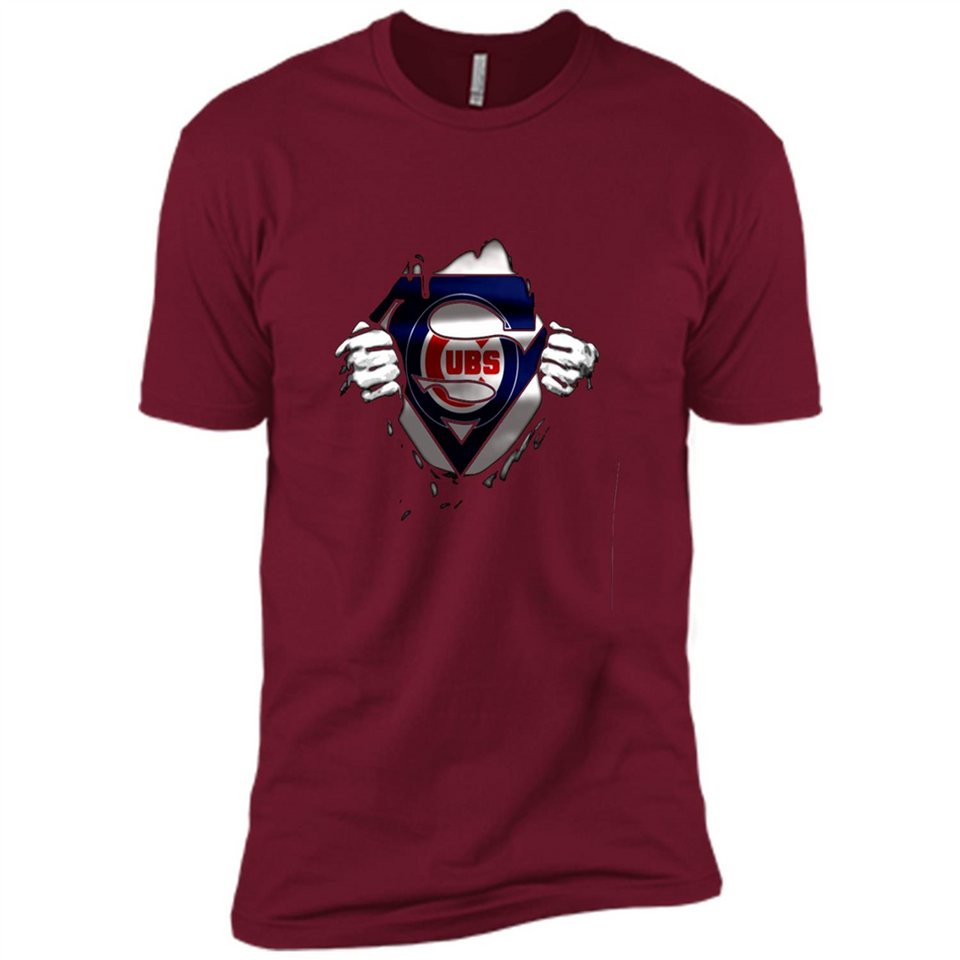 Chicago Cubs And Superman Fans - Premium Short Sleeve T-Shirt