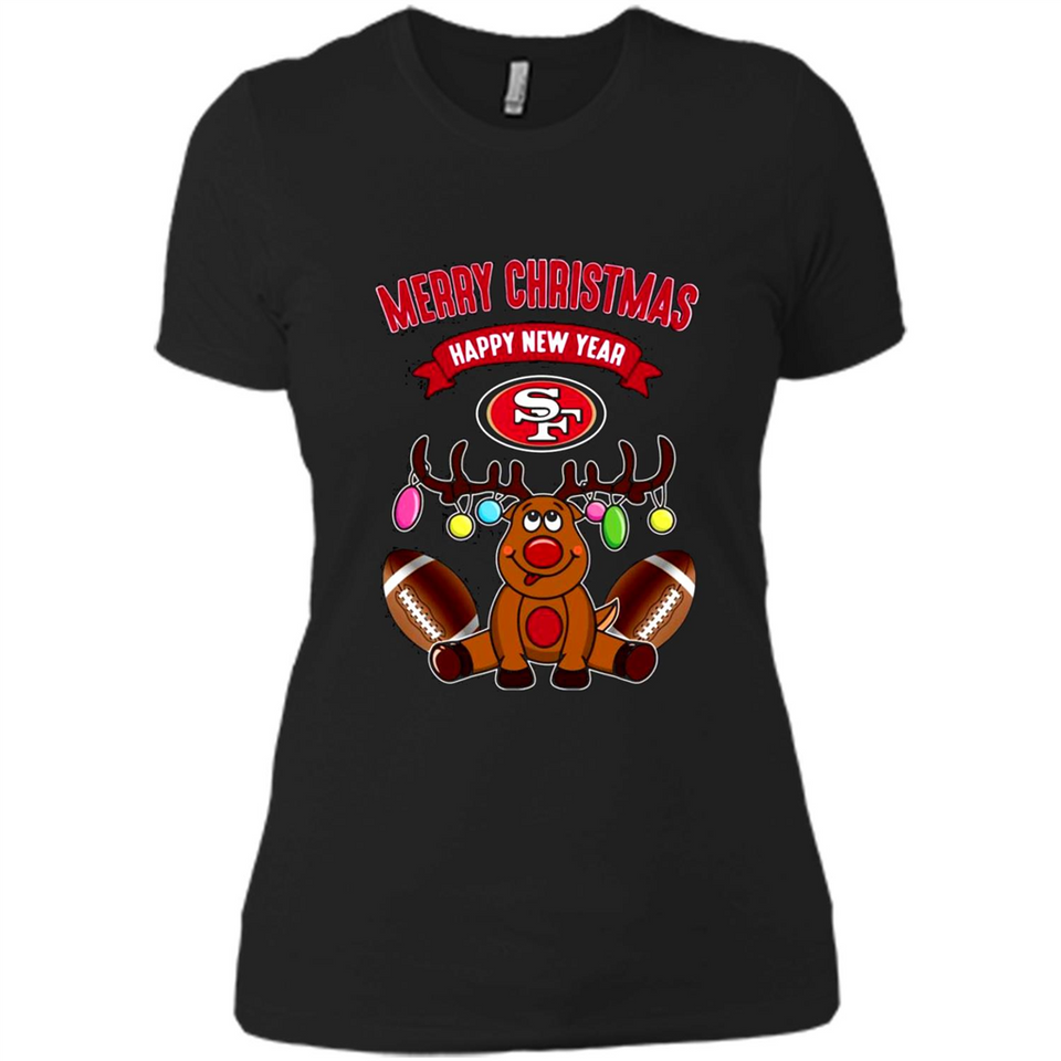San Francisco 49ers NFL Reindeer Funny Merry Christmas And Happy New Year