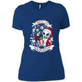 Christmas Shirt, Santa Nice Or Naughty Xmas - Ladies' Boyfriend T-Shirt