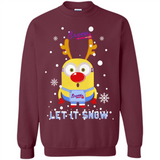 Minion Atlanta Braves Ugly Christmas Sweater Let it Snow - Sweatshirt