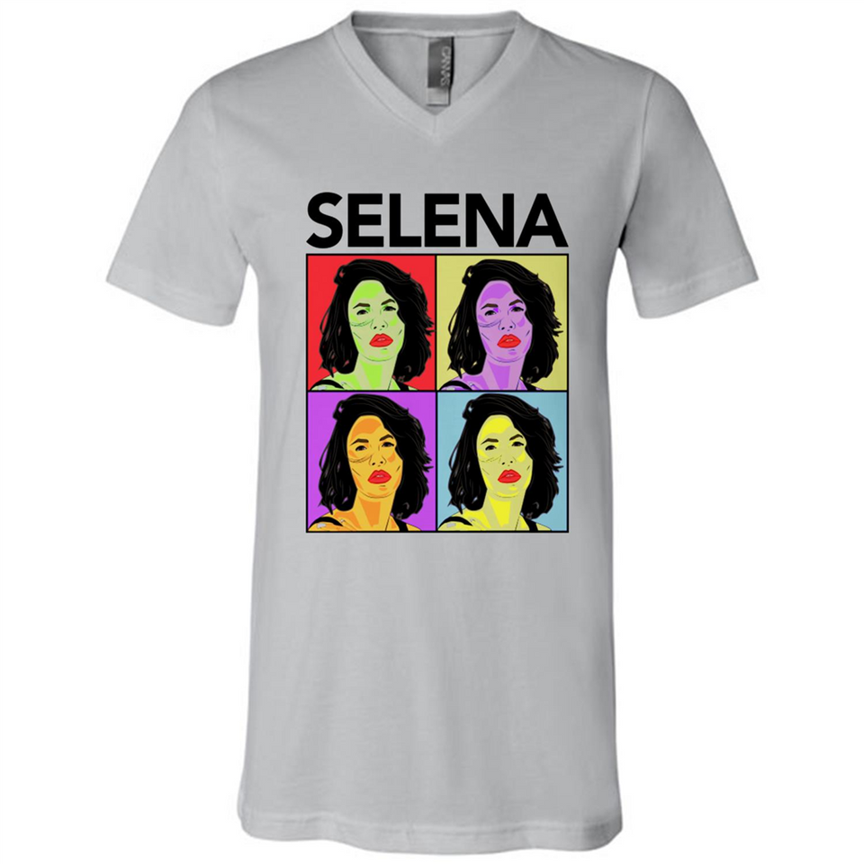 Selena Quintanilla Pop Art - Canvas Unisex V-Neck