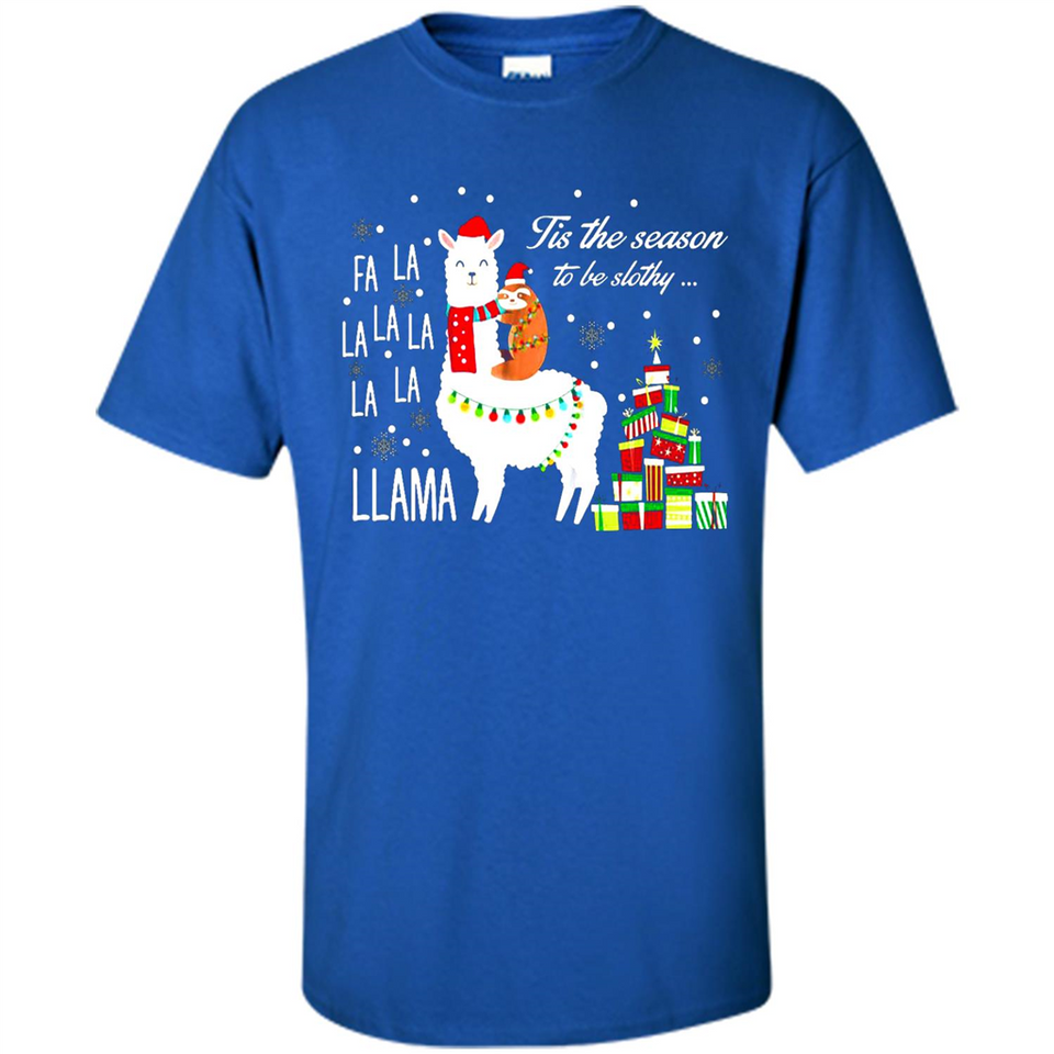 Llama Tis the season to be slothy Christmas sweatshirt PINGPONG - Shirt