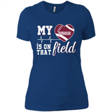 Washington State Cougars Football My Heart is on that Field - Ladies' Boyfriend T-Shirt