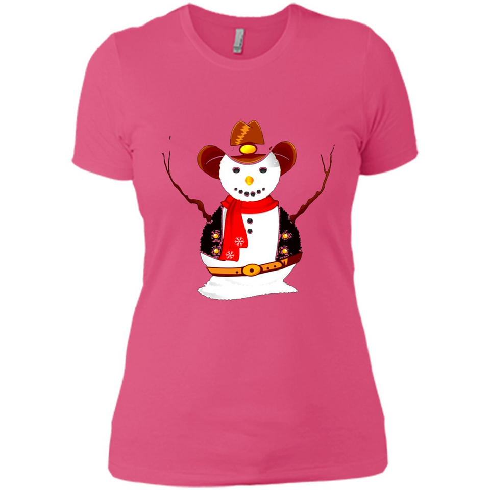 Snowman Cowboy Merry Christmas Xmas