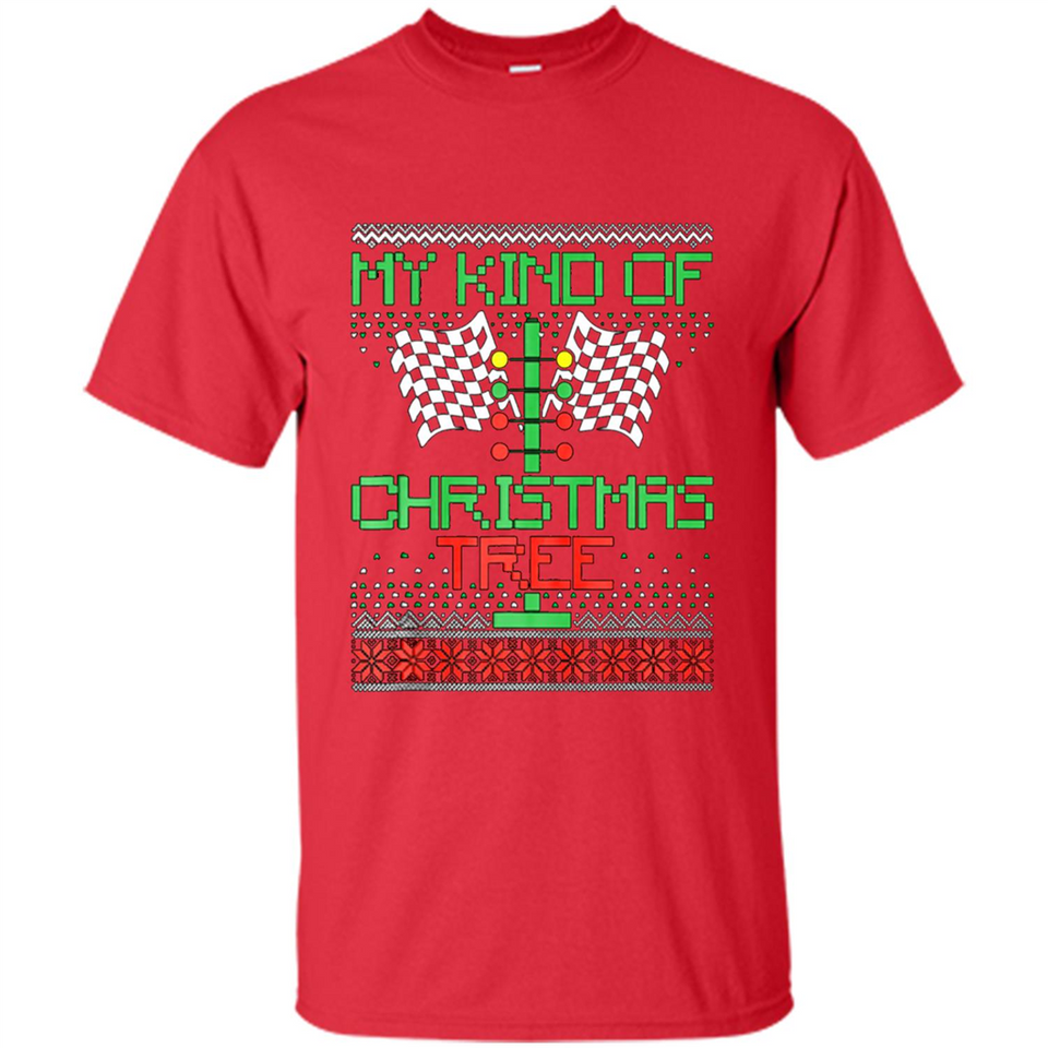 Funny Drag Racing Ugly Christmas Holiday Tree PING PONG