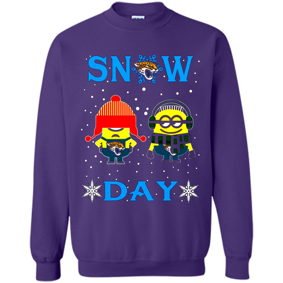 Snow Day Shirt For Jacksonville Jaguars Vs Minion Fans pingpong