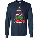 We Wish You A Merry Christmas Funny Pine Gift Sleeve - Long Sleeve T-Shirt